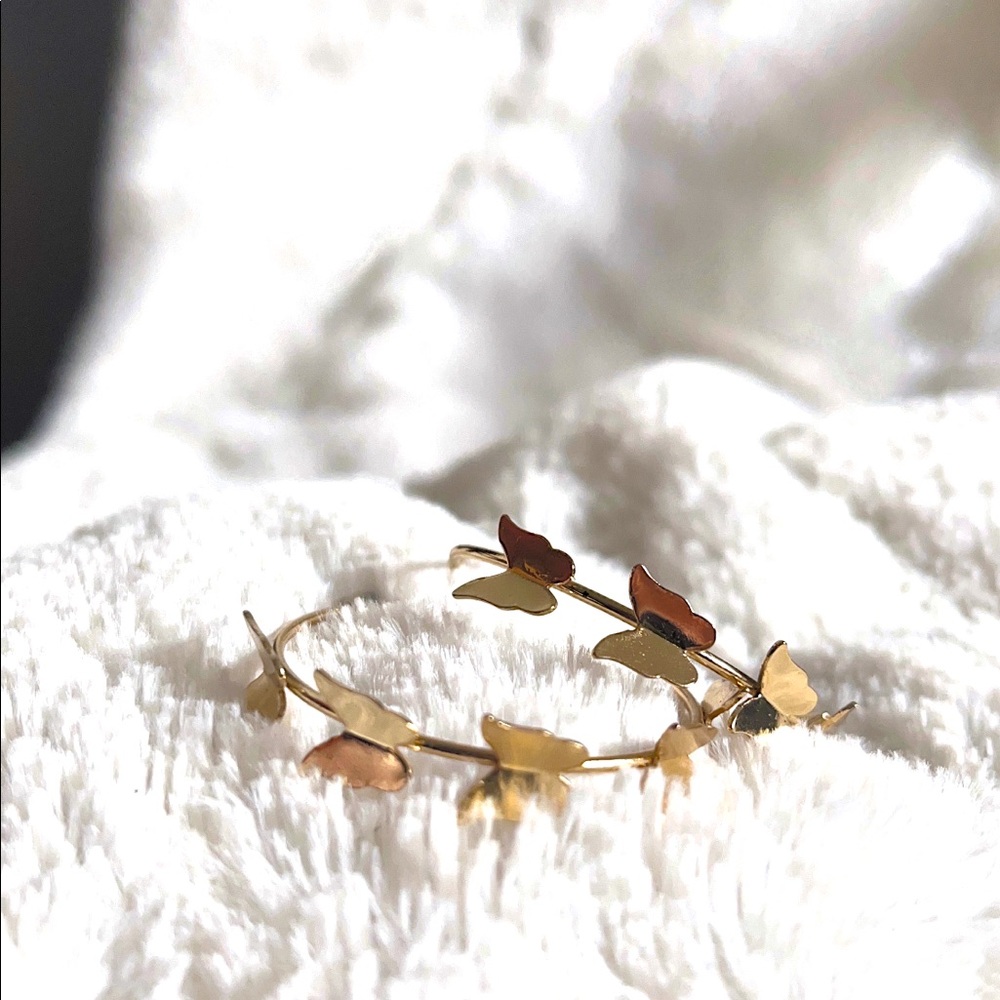 Dainty Butterfly Hoops ✨